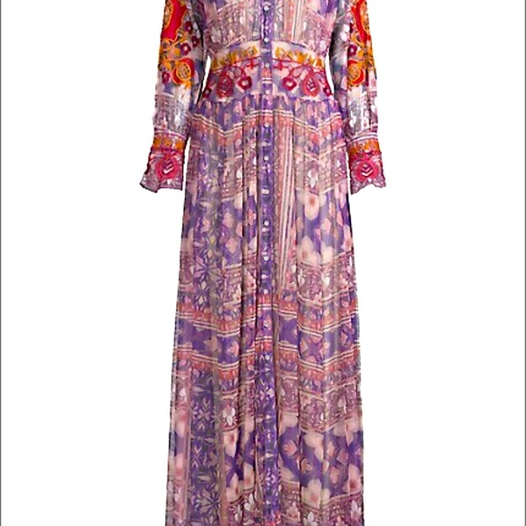 ❤️JOHNNY WAS DUANA EMBROIDERED MESH DRESS💐💐❤️ Most beautiful dress. 3 sizes. - Picture 3 of 11